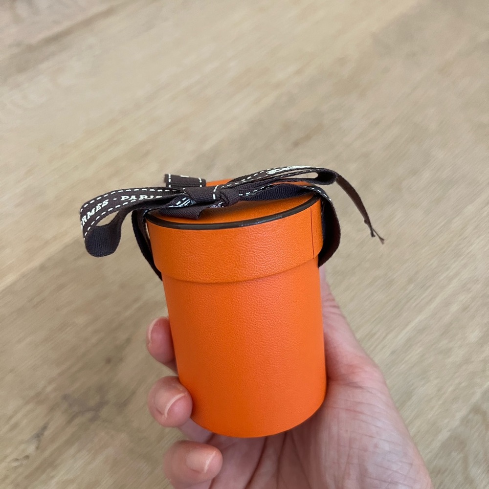 Two Hermes twilly package box